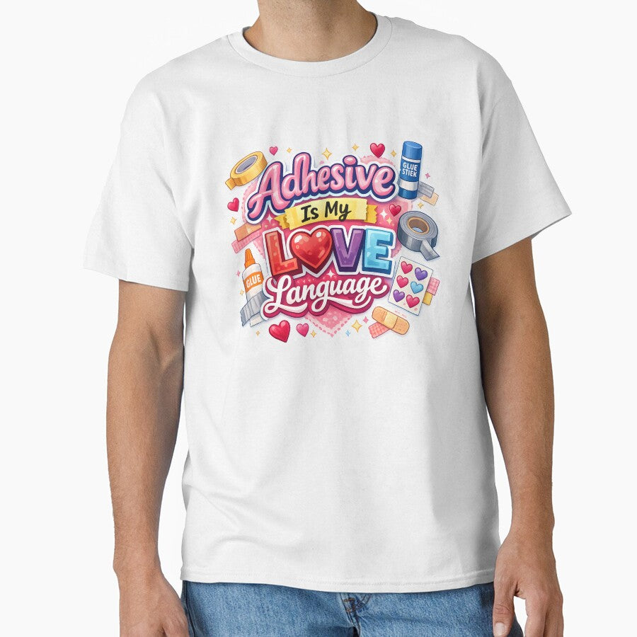 Adhesive Is My Love Language – Cute Crafting Design by blankTeeShirt