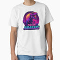 Neon Jurassic T-Rex - Vaporwave Dinosaur Synthwave Design by MKreative Studio