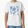 Blue And White Flower Bohemian Design by Sartoris Art