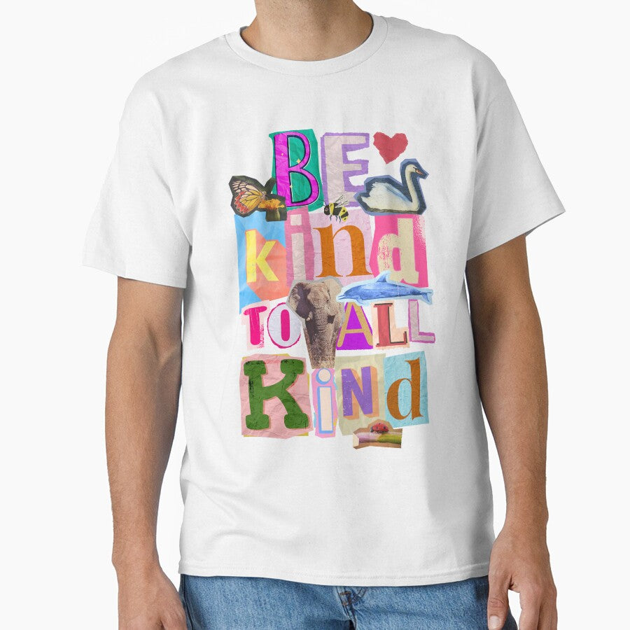 Be Kind To All Kind - Retro Magazine Cut Outs Collage by TheLoveShop