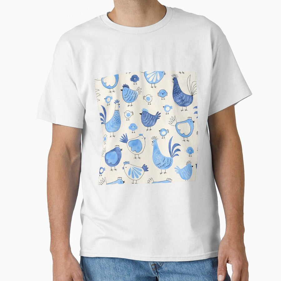 Hand drawn blue chicken by Mnightsa