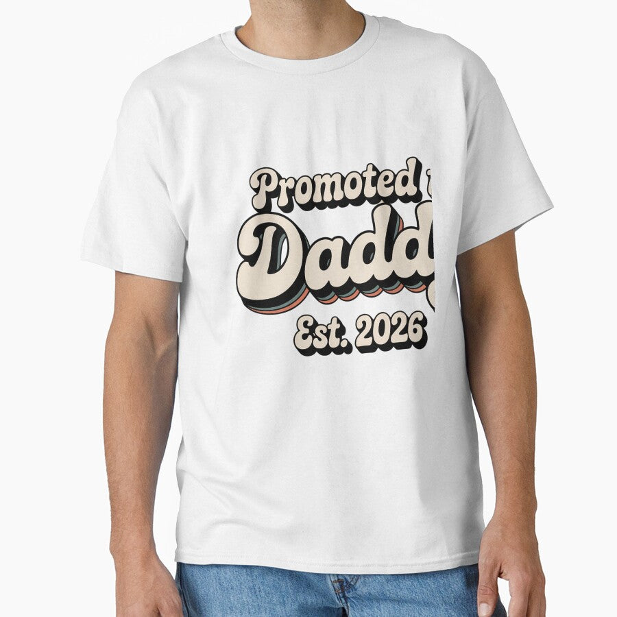 Promoted to Daddy Est 2026 Retro New Father Announcement by JMDesignHub