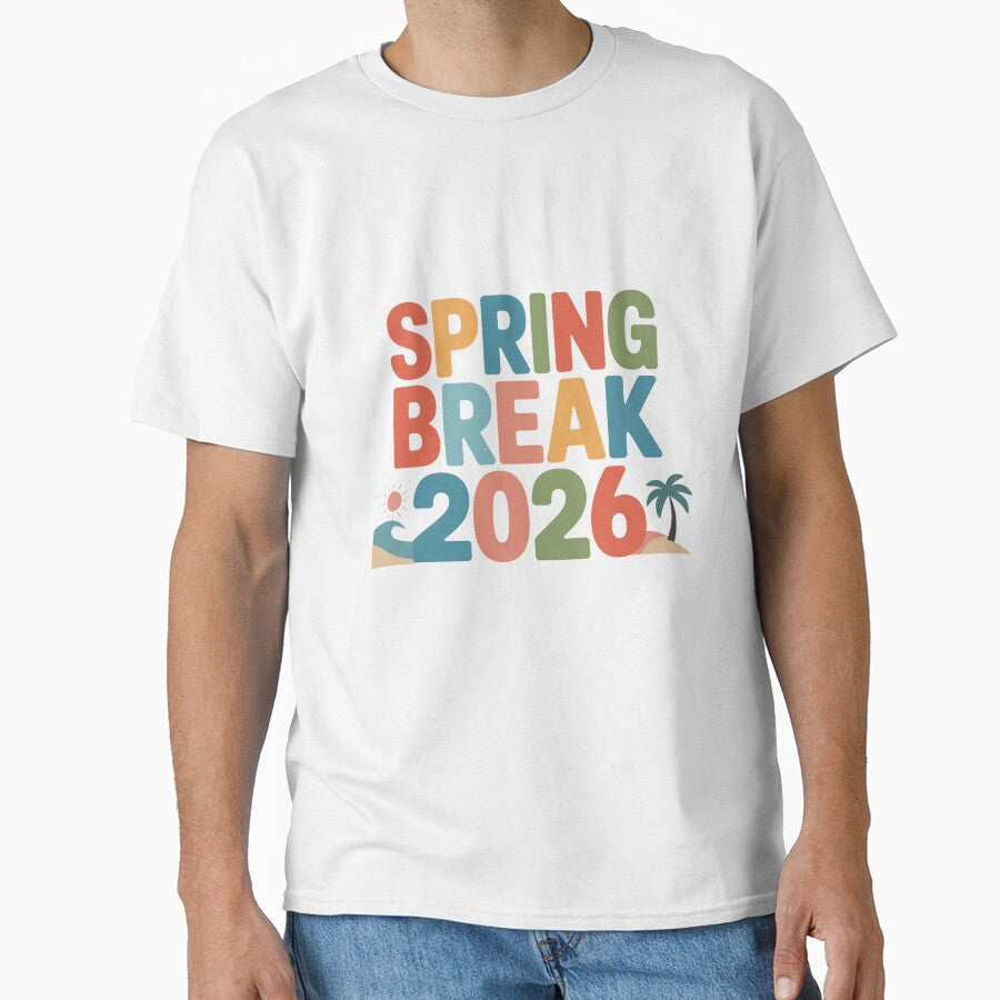 Spring Break 2026 Retro Beach Vacation T-Shirt by What a cute-Tee