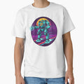 Retro Futuristic Battle Mech Neon Sunset Cyberpunk Style. by The-T-In-Retro