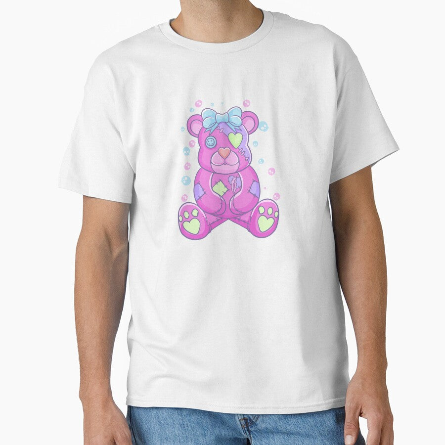 PASTEL GOTH TEDDY BEAR STUFFED ANIMAL GOTH by sobriowslen