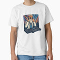 Elderly White Hippie DJ – Retro Vinyl Music Party Design by Lunaria Arts