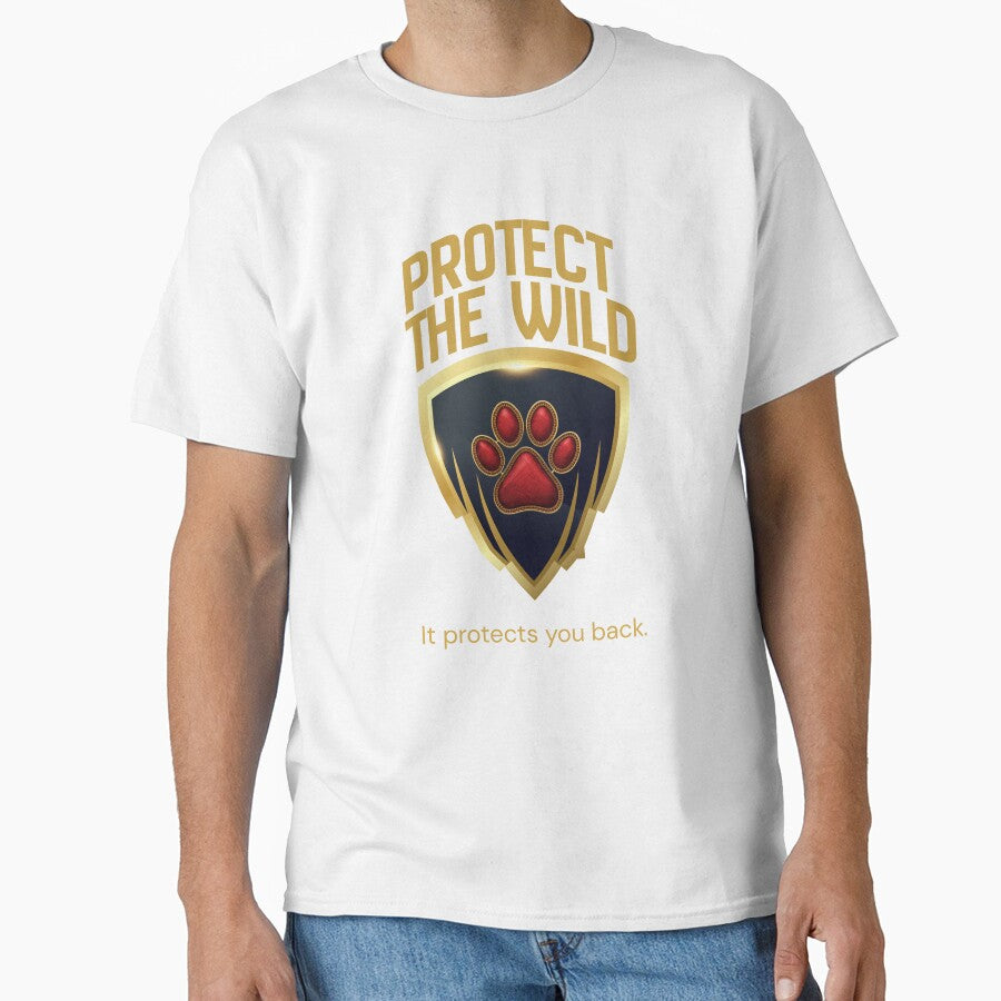 Protect the Wild Native American Shirt – Wildlife Conservation & Animal Rights Tee by Eyanosa Native Design