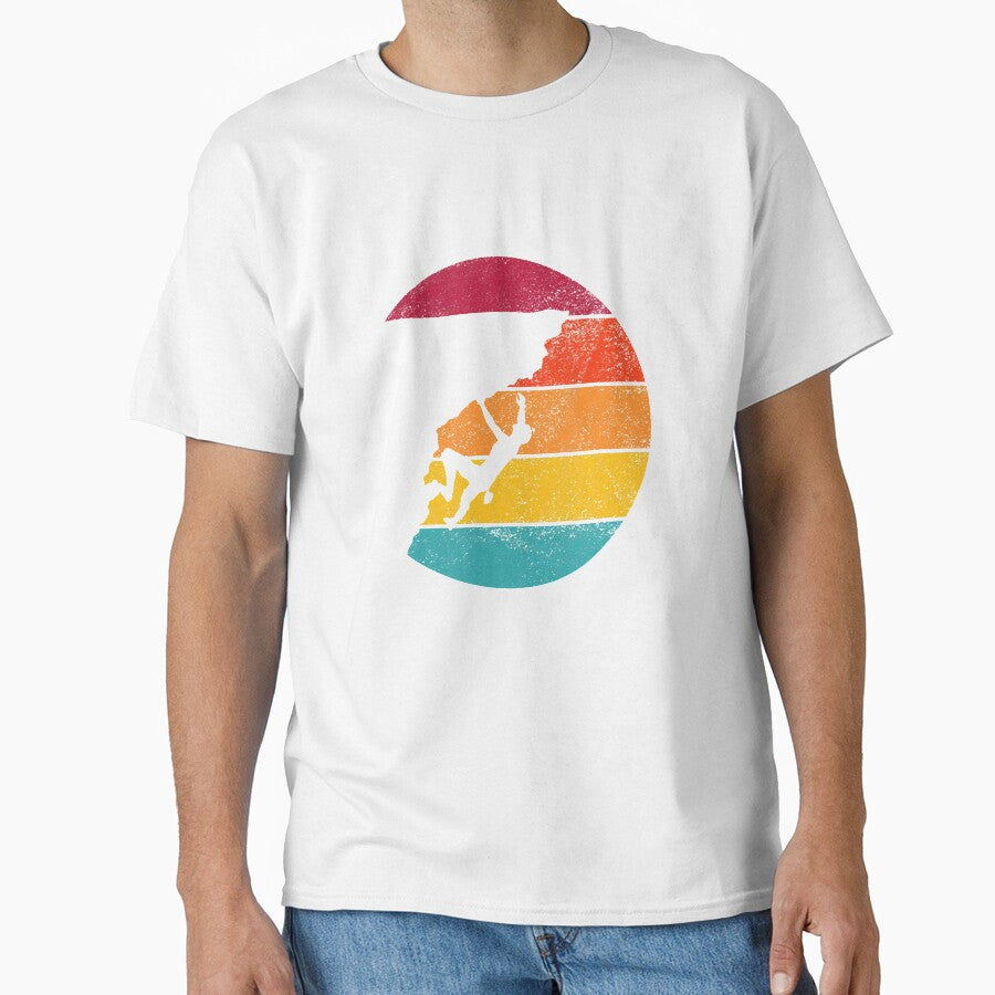 Retro Free Solo Climb Climber Bouldering Mountaineering by Jutisi