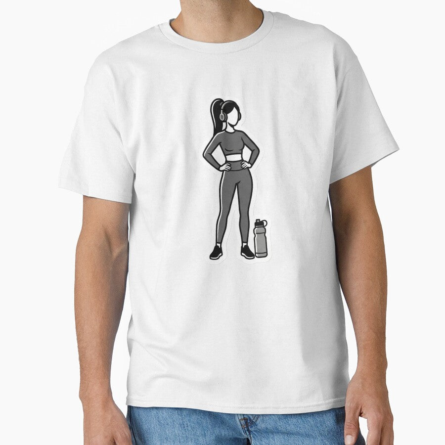 Athleisure Aesthetic Stick Figure Gym Girl Pilates Wellness Vibe Cute Workout Fashion by StickyGuys