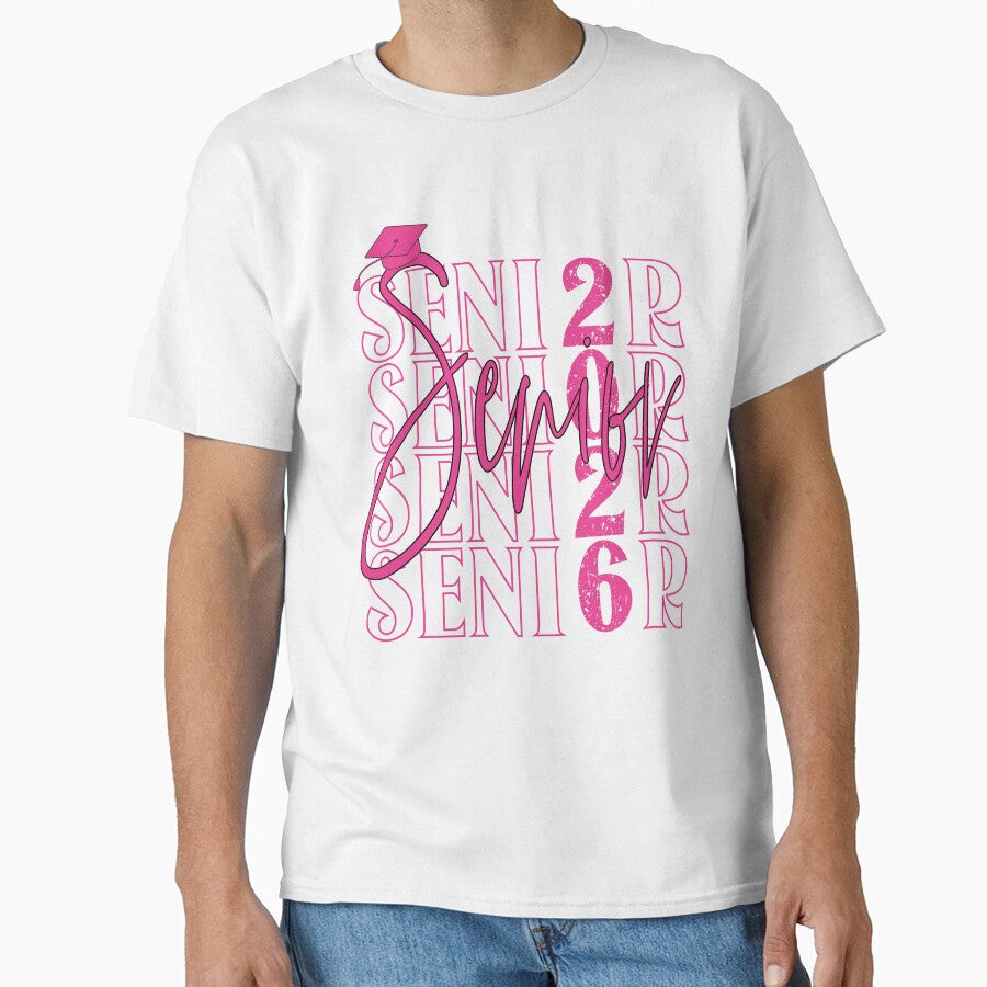 Senior 2026 Pink Aesthetic – Class of 2026 Graduation Shirt by maamonshe