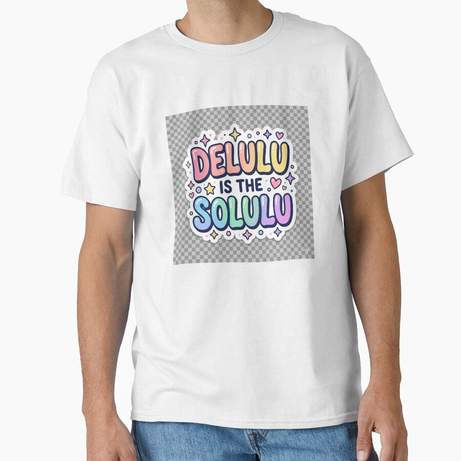Delulu Is The Solulu Funny Gen Z Meme Aesthetic Sticker by R & K Fashions
