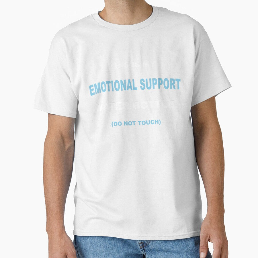 Funny Emotional Support Water Bottle Aesthetic Sticker T-Shirt by Mikidesign1988