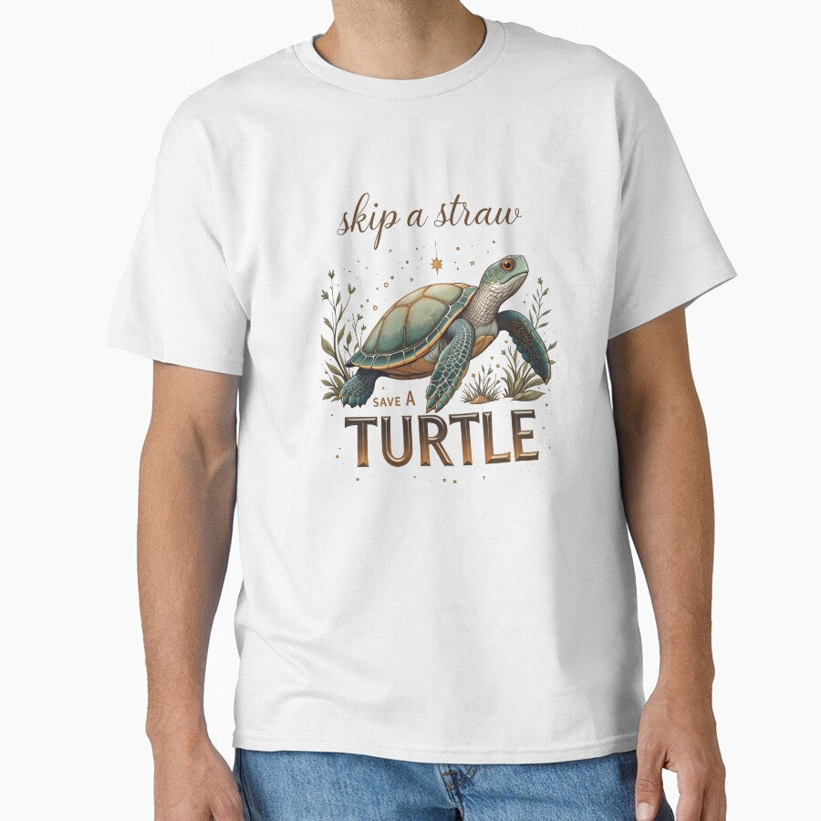 Save the Turtles - Skip the Straw Eco Art by latelierdechris