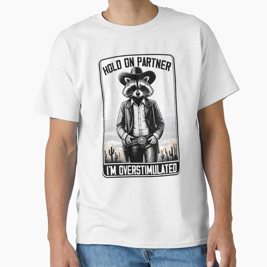 Hold On Partner I'm Overstimulated Cowboy Raccoon tarot by MTRBSK11