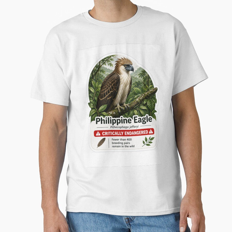 Philippine Eagle – Critically Endangered Wildlife Sticker by SaphireArt