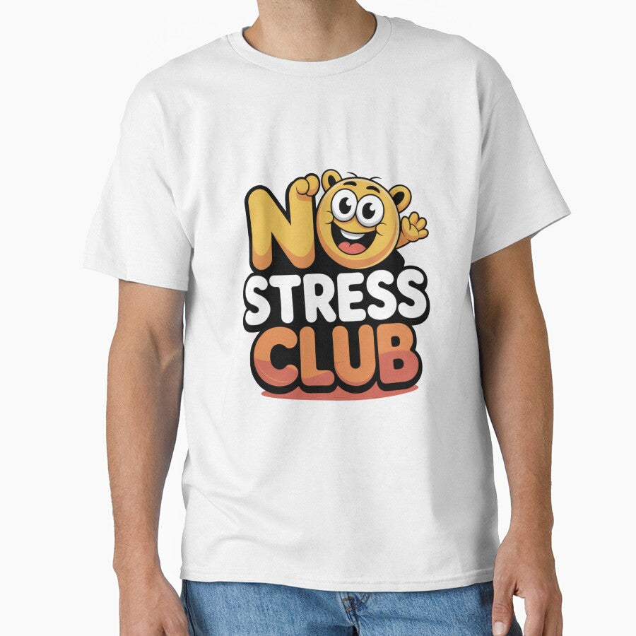 No Stress Club - Happy Smiley Mascot Typography Design by 92160057
