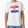 Retro Made in Croatia Flag - Distressed Croatian Heritage by Dmetalx Art Apparel