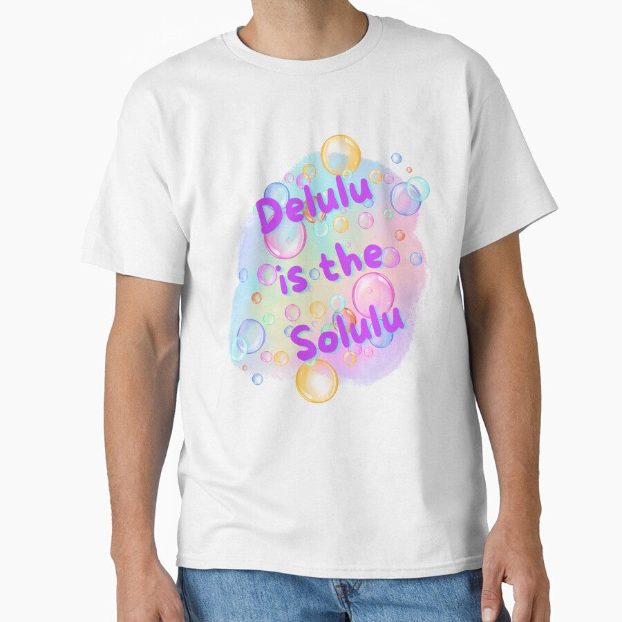 DELULU IS THE SOLULU Pastel Bubbles Watercolor Tie Dye by JaymeOctober