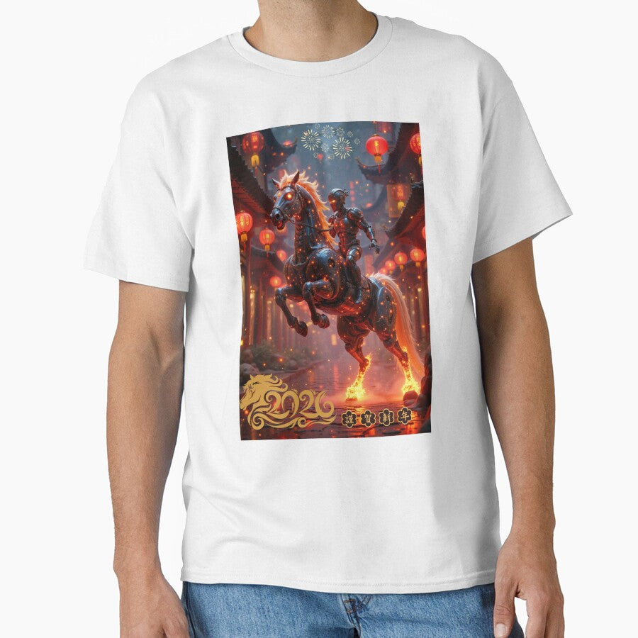 Cyberpunk Fire Horse 2026 – Futuristic Chinese New Year Zodiac Art by fantasy.world