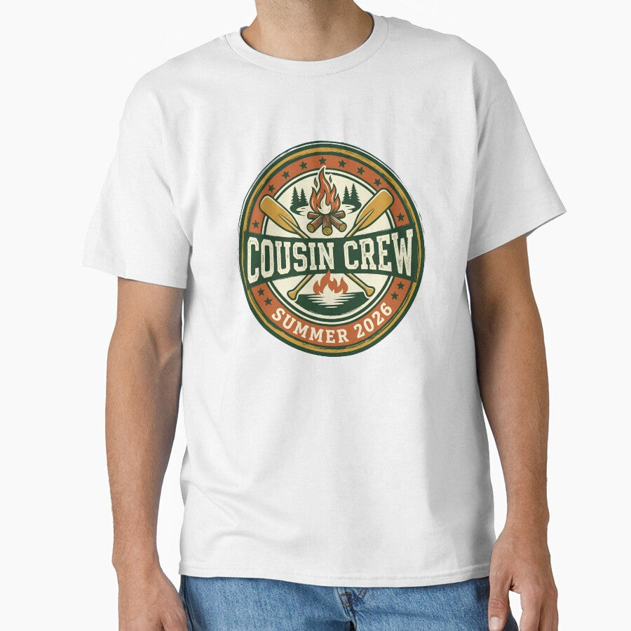 Cousin Crew Summer 2026 Family Vacation Matching Retro Beach Design by get55shirt