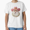 Crochet Yarn Christmas Santa pink hat cowboy, Cute Christmas , Holiday Festive Art, Cozy Winter Design, Handmade Craft, Xmas Printable by jatoso