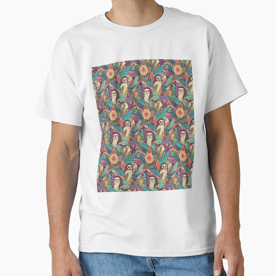 Trippy Sloth Pattern | Adorable Retro Style by Retro-ArtDeco