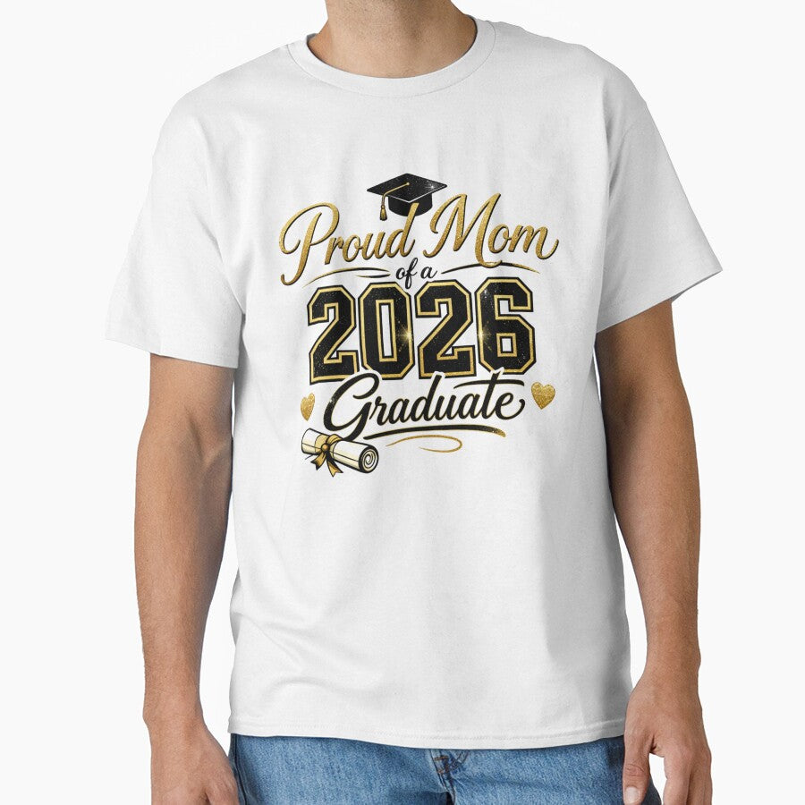 Proud Mom of Class of 2026 – Elegant Graduation Design by EventDrop