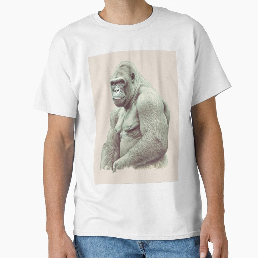 Albino Gorilla Drawing of Gorilla by Brockinator