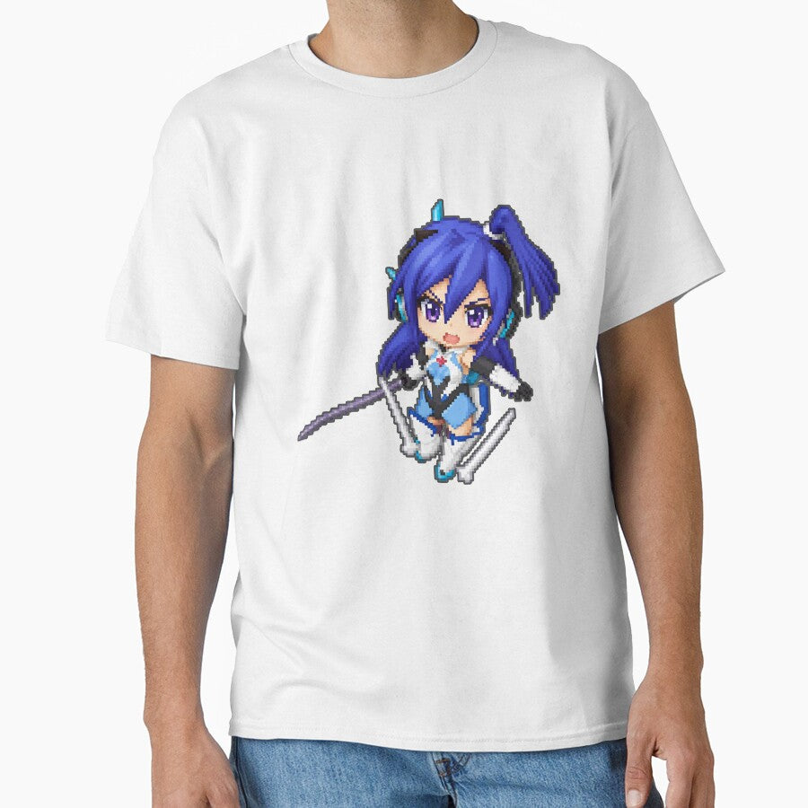 pixel art illustration Tsubasa Kazanari Chibi Senki Zesshou Symphogear pixel art illustration by sabartgunpla