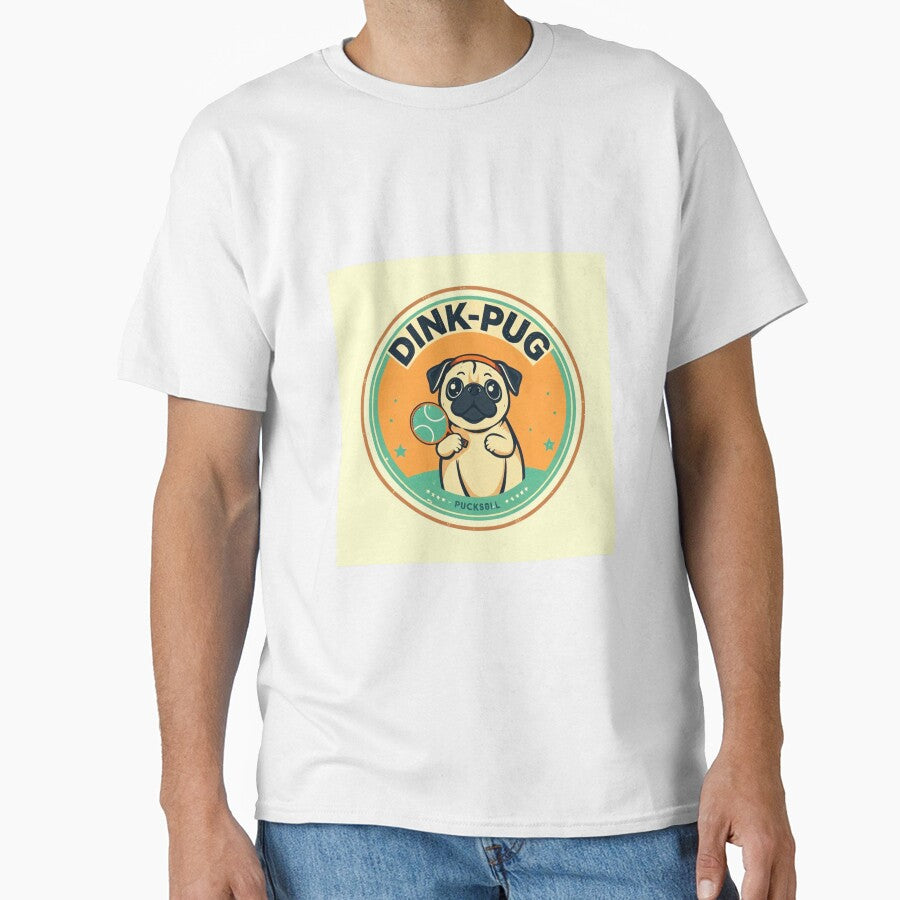 Pickleball Pug Dink Parade Retro Badge by Arte-Excellency