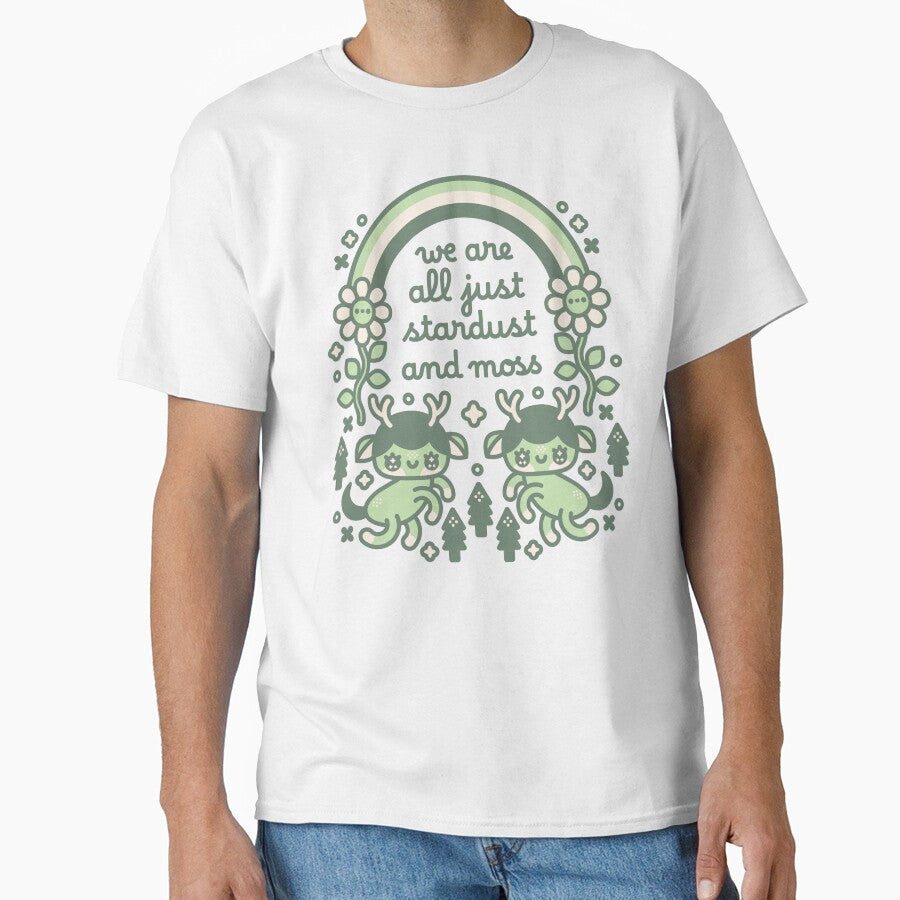 We Are All Just Stardust and Moss – Cute Cottagecore Forest Design by musingtreeart