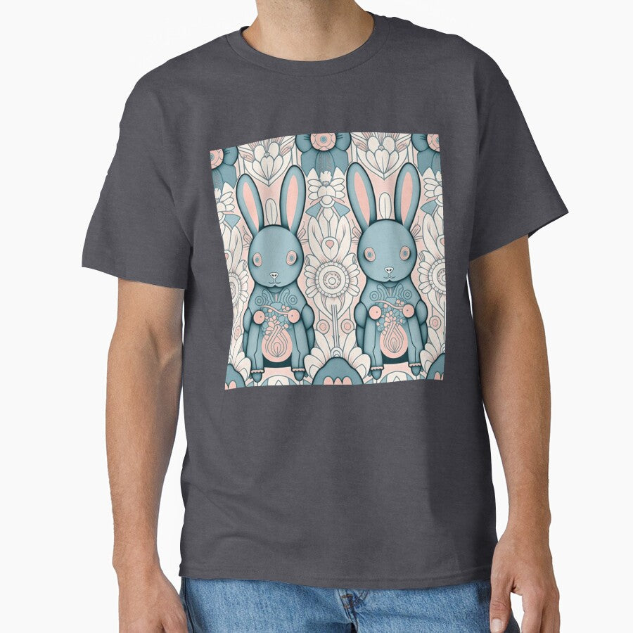 Cute Pastel Rabbits Pattern | Rabbits and Flowers | Year of the Rabbit | Easter Rabbits | Pair of Rabbits | high resolution by Synthetic-Intel