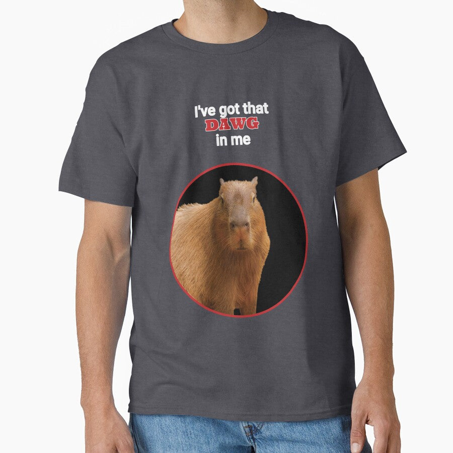 I've got that DAWG in me (Capybara, White BG) by AxelResinDesign