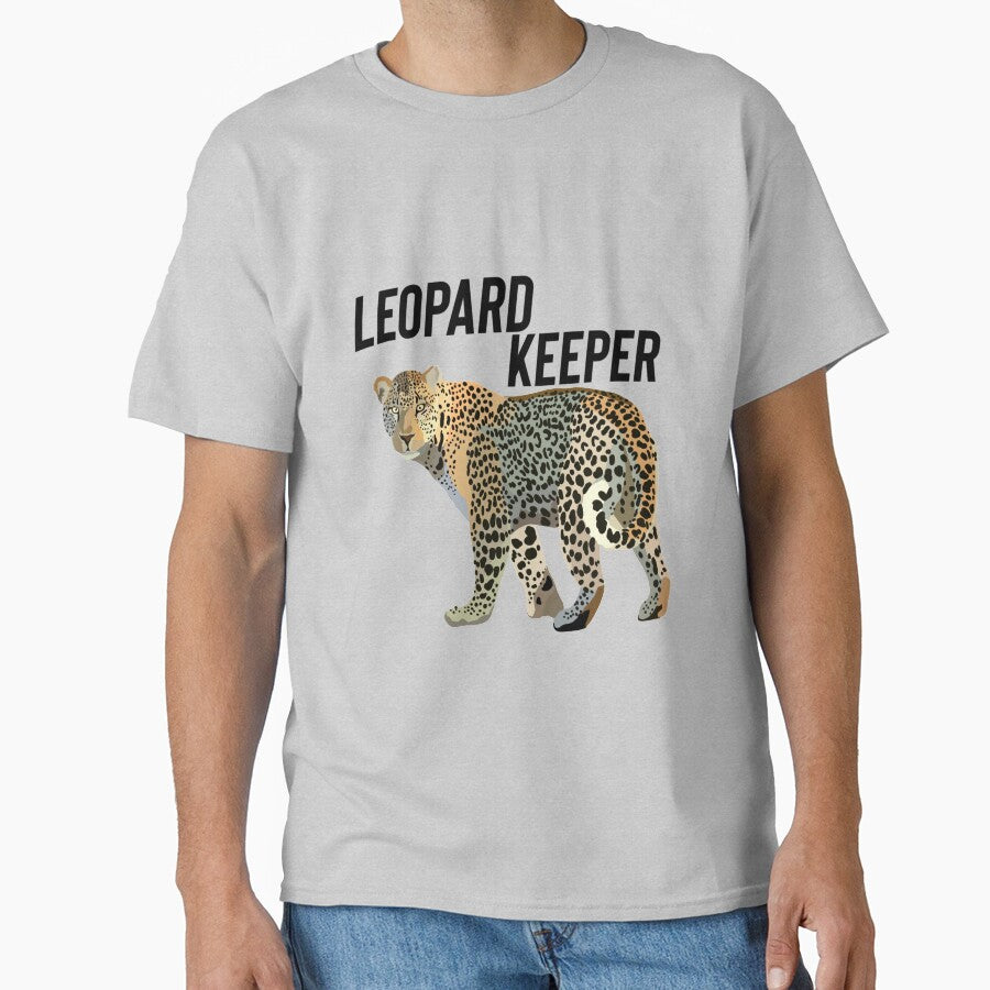 Leopard Keeper, Leopard Illustration – Majestic Big Cat Art for Wildlife Lovers by PrettylittlepastelUk