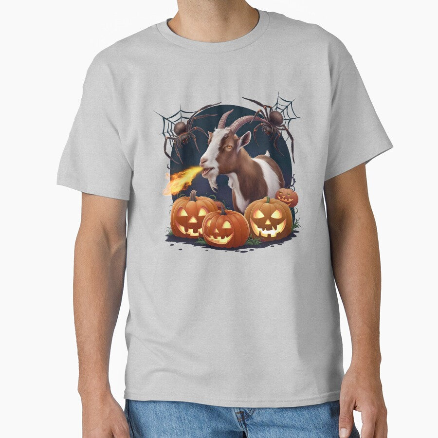 Halloween goat  with fiery breath by kjp-design