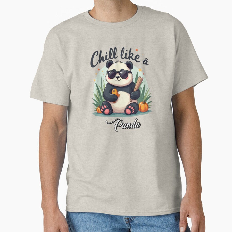 Chill Like a Panda Cute Panda Cool Panda Bear Happy Gifts T-Shirt by MalwasBasket