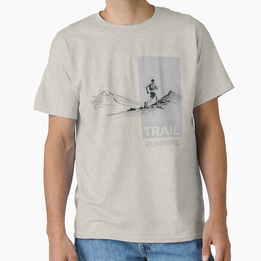 Trail running draw minimalist runner mountains by OutdoorMemories