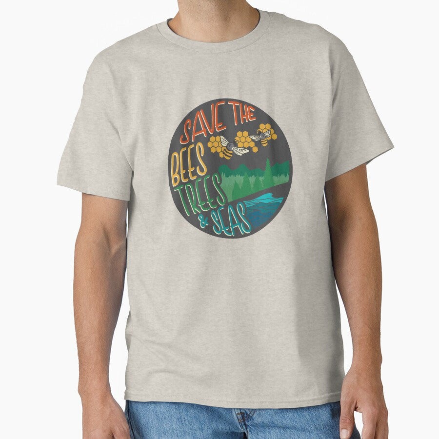 Round Save The Bees, Trees, & Seas by CarlosAlberto