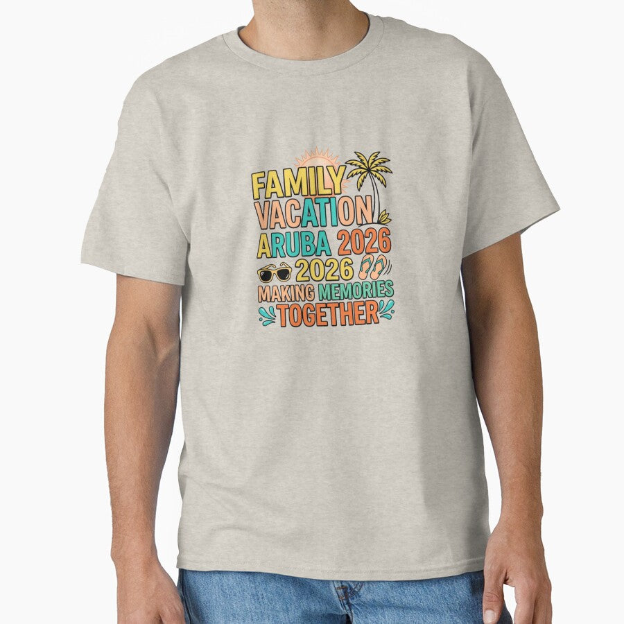 tropical aruba family trip 2026 beach vacation art by ArtDesignTp