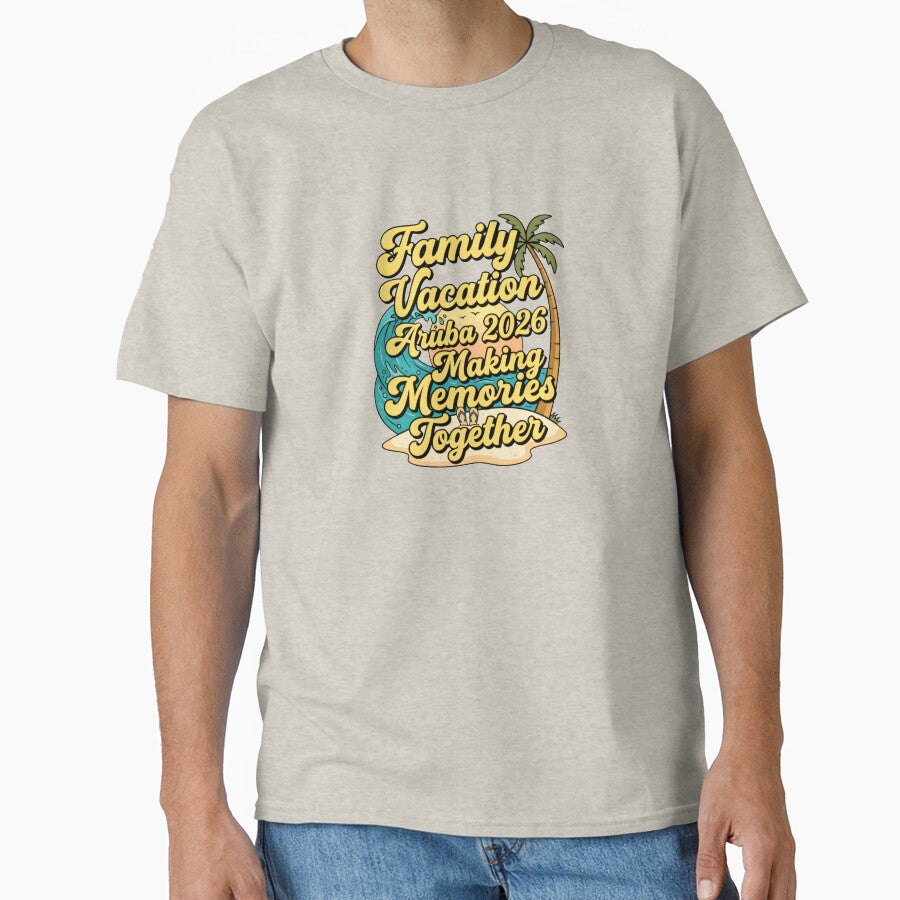 matching family aruba trip 2026 tropical beach design by ArtDesignTp