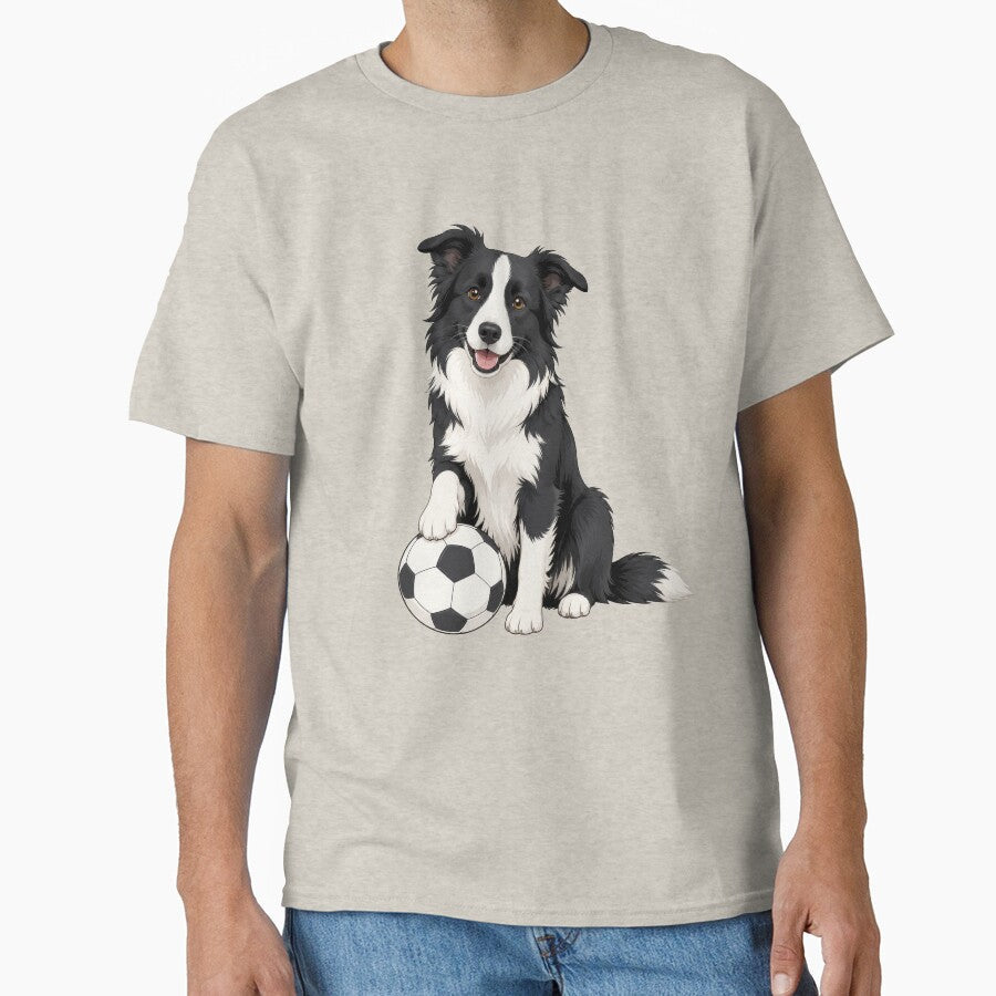 Border Collie Sit Soccer Dog | Cute Futbol Lover by pixiedustpaint