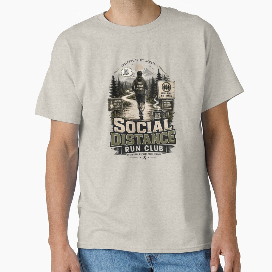 Social Distance Run Club Introvert Runner by pradeepvisuals