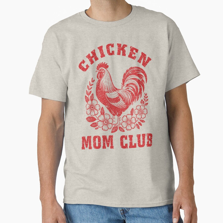 Vintage Chicken Mom Club - Floral Hen Retro Cottagecore Aesthetic by Dmetalx Art Apparel