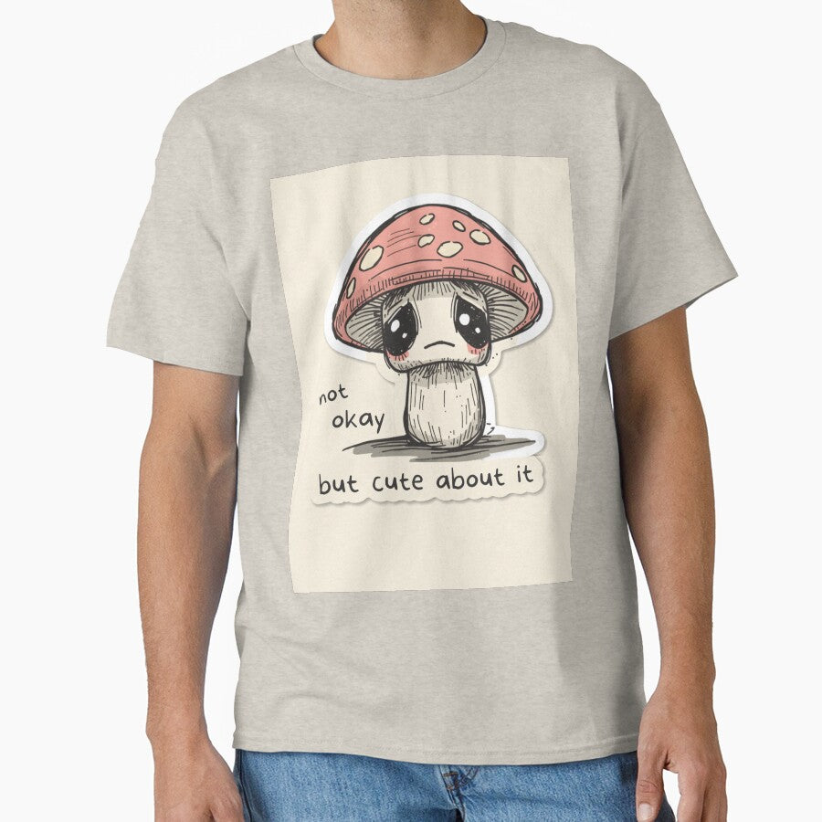 Sad Mushroom Aesthetic Sticker by HappyDoodle11