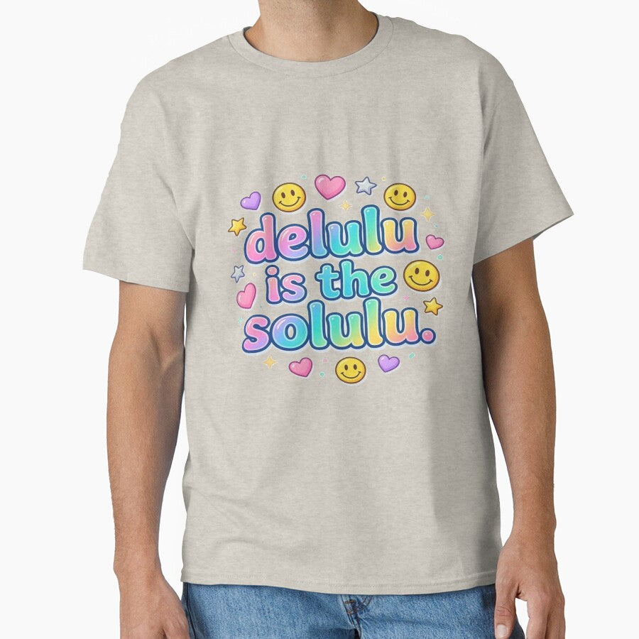 Delulu Is The Solulu Funny Y2K Typography Design by BookedAndDesign