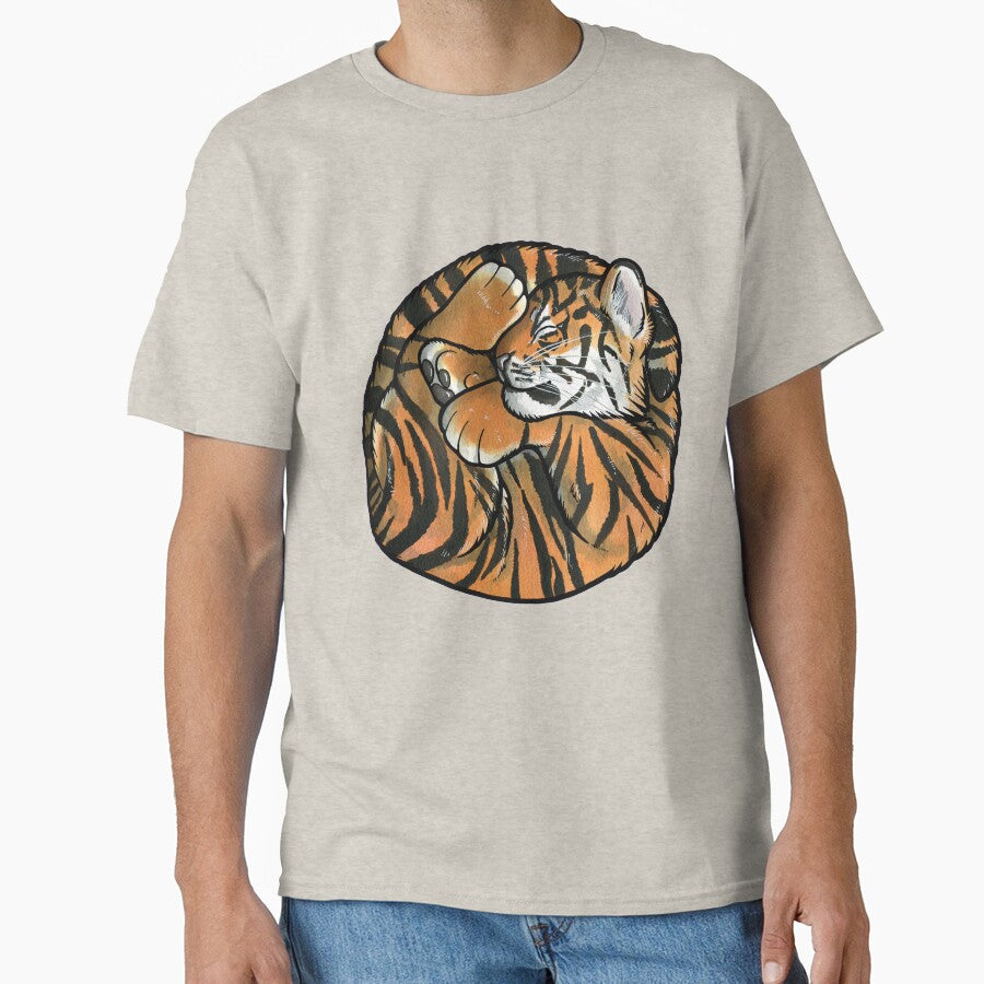 Sleeping tiger cub by animalartbyjess
