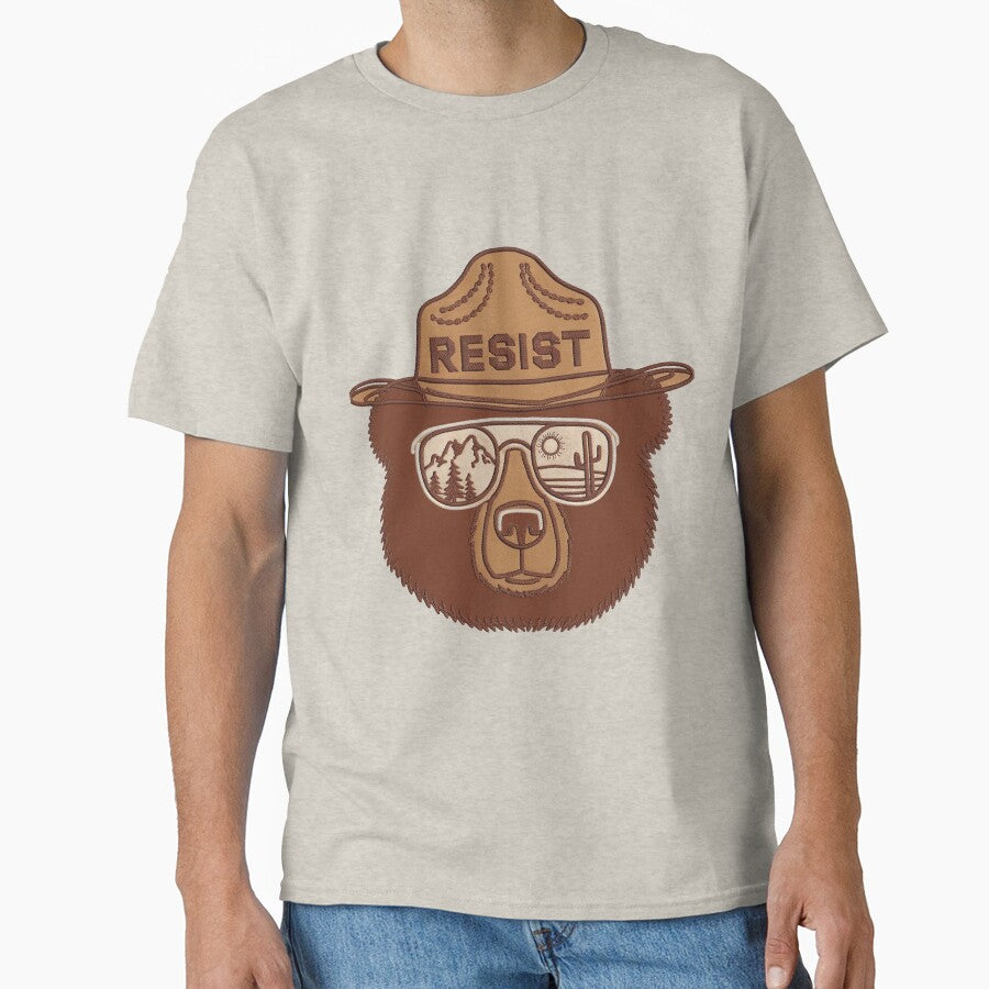 Embroidered bear resist - hands off our national parks us alt service save the nature protect forests by SkeletonsDanger