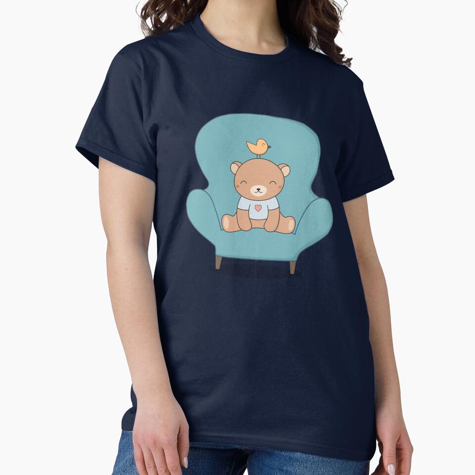 Kawaii Cute Bear On A Sofa by wordsberry