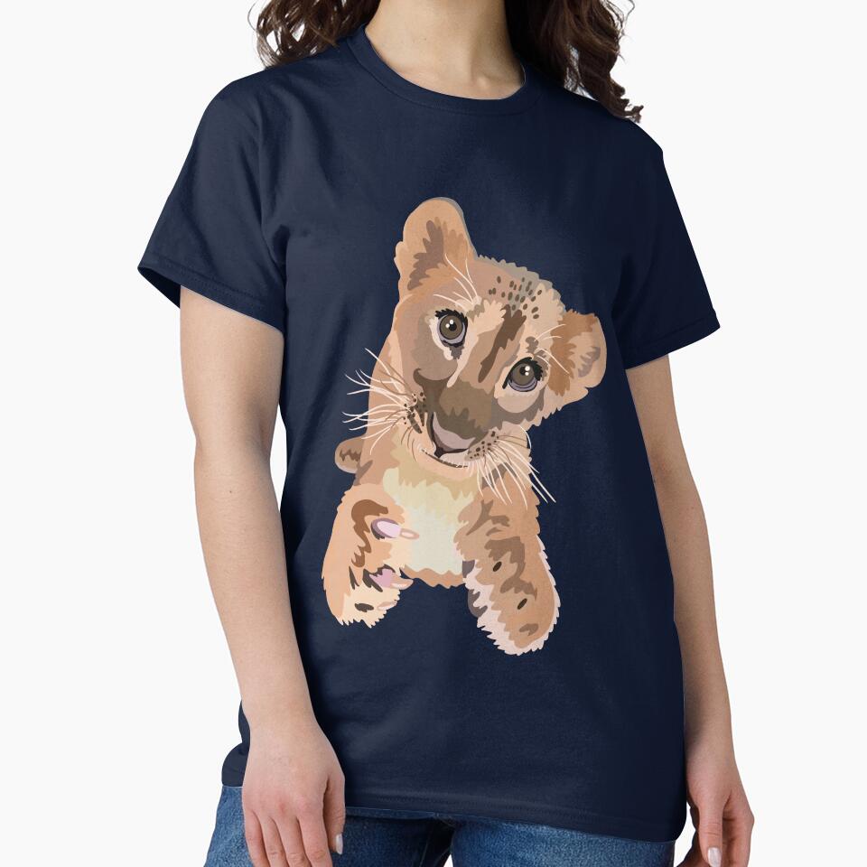 Lion Cub Illustration Wildlife Art by PrettylittlepastelUk