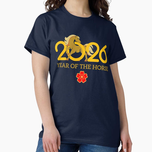 2026 Year of the Horse Lunar New Year Red and Gold by CHANCHANAI